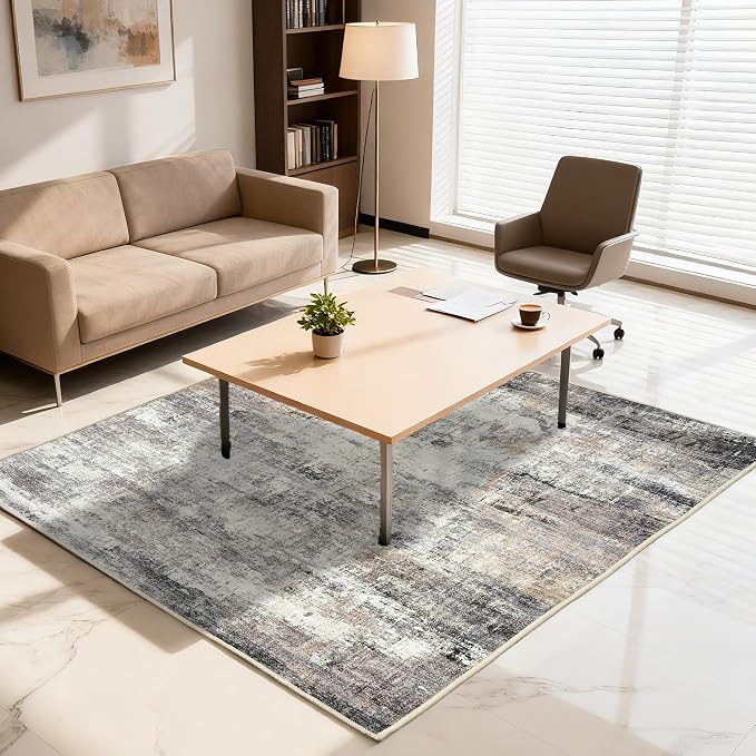 Office Chair Mat Desk Chair Hardwood Mat, Easy Glide Office Rug Under Chair Mat for Home Gaming Rolling Chair Tile Floor,Large Floor Protector Rug,Anti-Slip, Chenille Material (Beige, 48x60) - Image 7