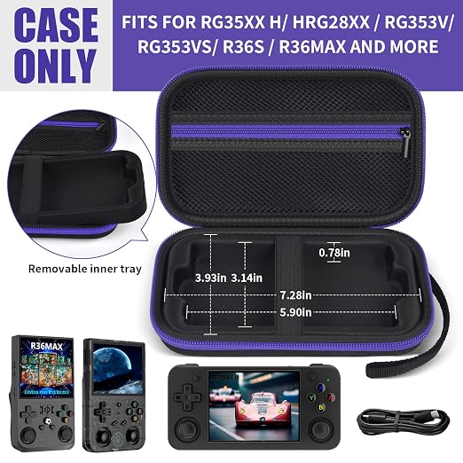 casmilee Handheld Game Console Case for RG35XX H, RG28XX, R36S, Box Only - Image 2