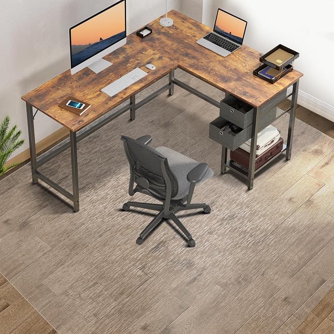 Clear Chair Mat, TYDLE 50" x 65" Large Office Chair Mat for Hard Floor, Vinyl Floor Mat for Gaming Chairs, Slip Resistant Floor Protector Rolling Computer Desk Mat for Hardwood Floor, Clear - Image 9