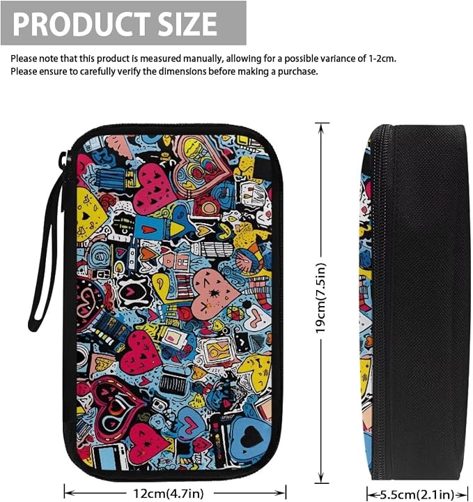 Love Heart Print Electronic Organizer, Travel Cable Organizer, Portable Waterproof Pouch, Electronic Accessories Storage Case for Cable, Cord, Charger, Phone, Earphone - Image 5