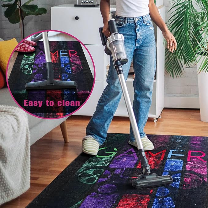 Gaming Chair Mat for Hardwood Floor 36"X 48" Heavy Duty Office Desk Chair Rug for Under Game Rolling Chairs Computer Decor Protect Mats Low Pile Non-Slip Rubber for Carpet & Tile Floor-Game - Image 6
