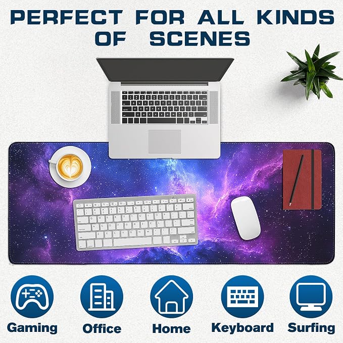 Mouse Pad Gaming - Desk Mat for Keyboard and Mouse - Large Mouse Pads for Desk, Gaming Mousepad with Non-Slip Base, Desks Pad (31.5" X 11.8") for Game, Office and Home - Image 6