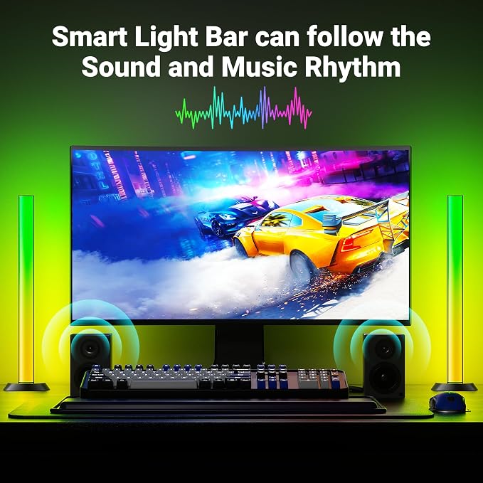 TJOY Smart Light Bar, RGB Desk Lights for Gaming, TV Backlight, Music Sync - Image 2