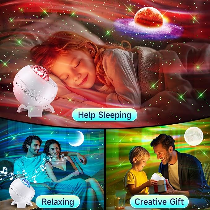 Staryou Galaxy Projector Northern Lights Projector with Bluetooth Speaker - Image 8