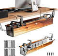 No Drill Thickened Under Desk Cable Management,38.5In,Wood-Grain by Unknown