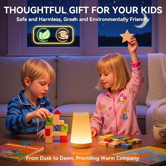 Auxmir Rechargeable Night Light, 13-Color Remote Control Lamp, Light Brown - Image 6