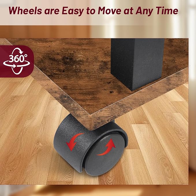 Slim Nightstand Set of 2, Narrow Side Table with Charging Station & Drawer - Image 9