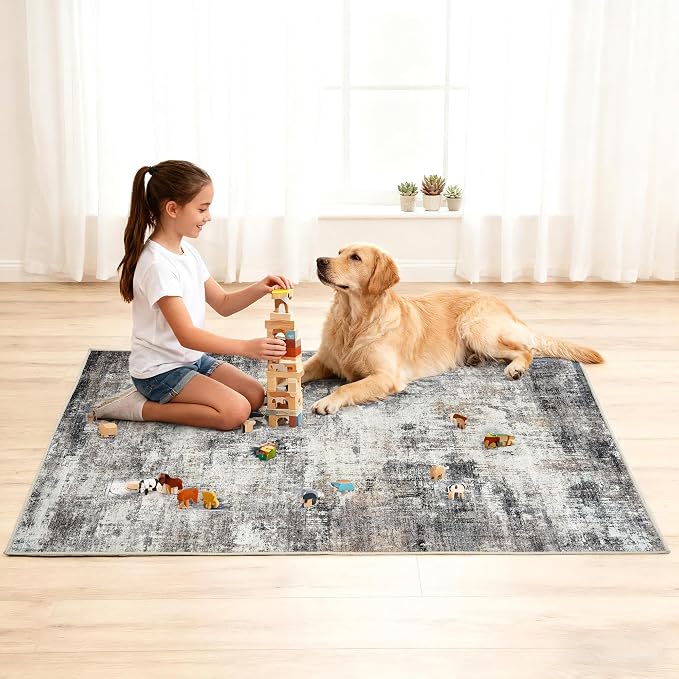 Office Chair Mat for Hardwood Tile Floor, 36"x48"Anti-Slip Under Desk Carpet Protector for Rolling Computer Chair Mat, Machine Washable Office Area Carpet (Chenille,Beige) - Image 8