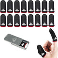 16 Pack Mobile Phone Gaming Thumb Sleeve,with Storage Box JWH Finger Cots for PUBG Gaming Glove,Red Edge​,Anti-Skid,Silky and Sweat-Proof,Dedales Gamer profesionales guantes para by JWH