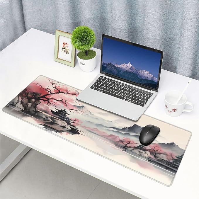 Gaming Mouse Pad Desk Pad,Extended Big Mouse Pad,31.5x11.8 Inch Long Computer Keyboard Mouse Mat Mousepad with 3mm Non-Slip Base and Stitched Edge for Gaming and Office - Image 7