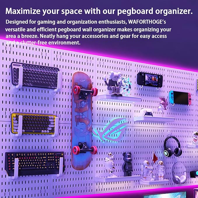 Revamp Your Space With A Versatile Pegboard Kit - Effortlessly Organize Home, Office, And Gaming Setup With Customizable Hanging Solutions (black) - Image 5