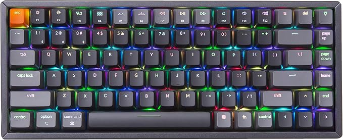 Keychron K2 Wireless Mechanical Keyboard, 75% Layout 84 Key Bluetooth/USB-C Wired Compact RGB Backlit Anti Ghosting/N-Key Rollover, Gateron G Pro Brown Switch Aluminum Frame for Mac Windows, Version 2 - Image 9
