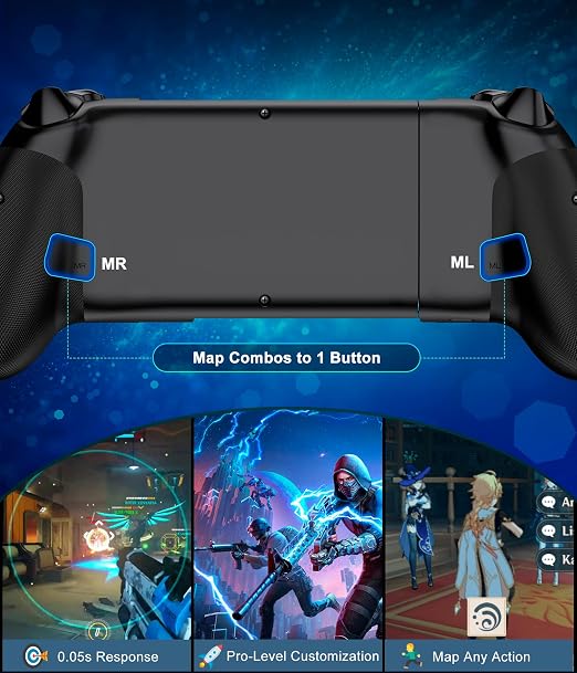 Mocagen Mobile Gaming Controller, MC2 Phone Controller for iPhone/Android/Switch/Oled/Switch 2 with Programmable/Hall Effect Joysticks & Analog Triggers/RGB Light - Image 2