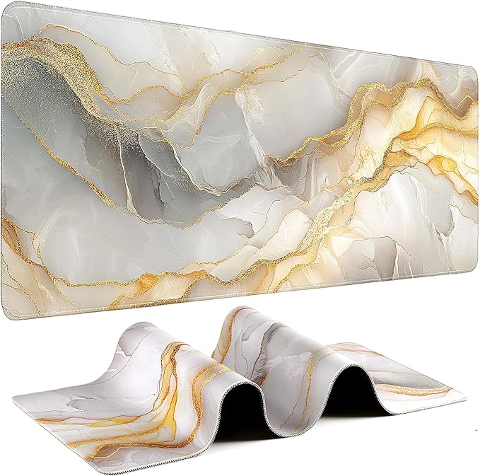 Gaming Mouse Pad - (31.5"×11.8") Marble Large Mouse Pads for Desk - Desk Mat for Keyboard and Mouse with Non-Slip Base, Desks Pad Matfor Game/Office & Home by Unknown