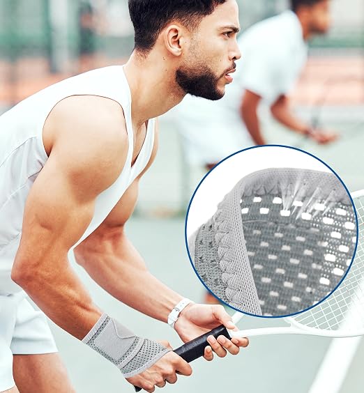 HiRui 2-Pack Ultra-Thin Mesh Wrist Wraps - Breathable, Adjustable Wrist Support for Workouts & Daily Use - Unisex Wrist Brace for Pain Relief, Tendonitis, Carpal Tunnel - One Size Fits All (Gray) - Image 5