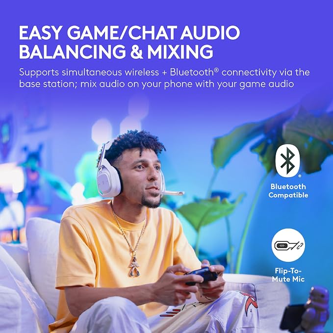Logitech G Astro A50 X Multi-Platform Wireless Gaming Headset - White - Image 4