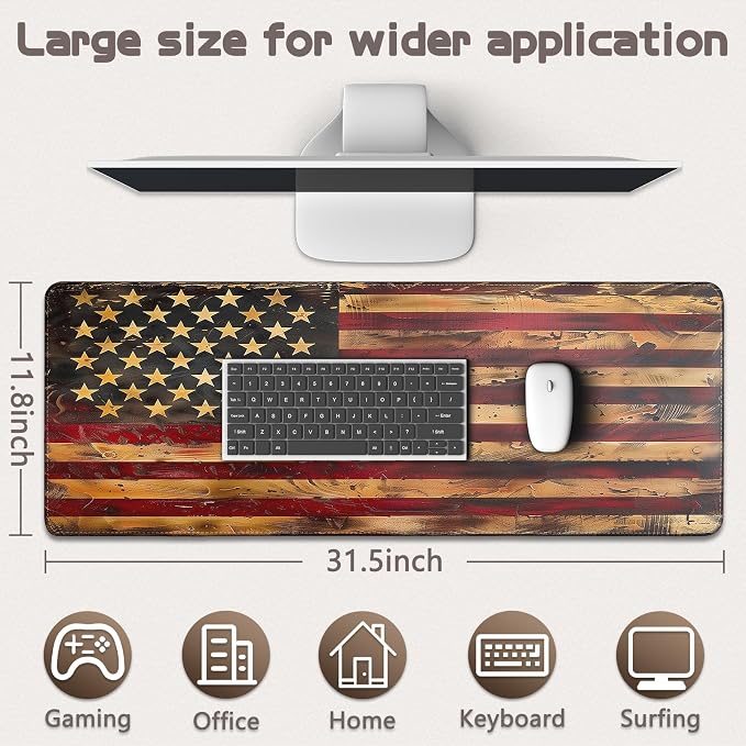 Mouse Pad Gaming - Desk Mat for Keyboard and Mouse - Large Mouse Pads for Desk, Gaming Mousepad with Non-Slip Base, Desks Pad (31.5" X 11.8") for Game, Office and Home - Image 5