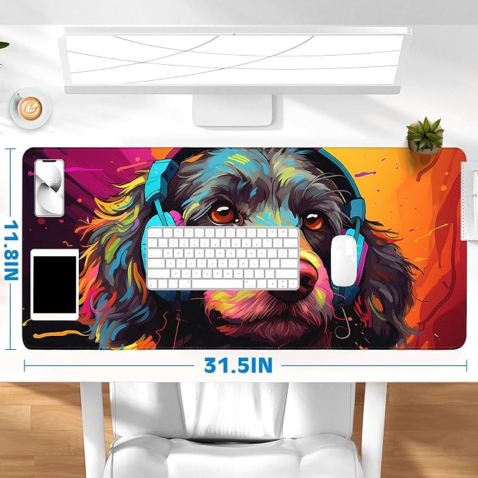 Gaming Mouse Pad, Desk Mat for Keyboard and Mouse, Large Mouse Pad for Desk, Computer Mousepad - Image 6