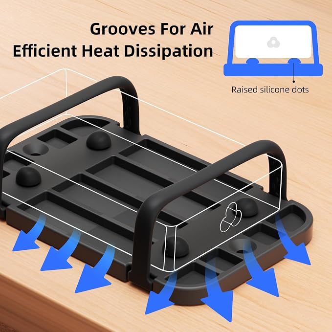 Upgraded Laptop Charger Holder,Adjustable Silicone Strap Power Brick Organizer With Heat Dissipation,Under Desk Cable Management Mount For Most Power Adapters,Chargers, Included Screws & Adhesive - Image 5