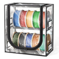 YOOPAI 3D Printer Filament Storage Box – 2 Tier Filament Storage Rack with Transparent Cover, Holds Up to 12 Rolls 1KG – 3D Filament Storage Organizer for Home, Workshop & Studio by YOOPAI