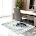 Office Chair Mat for Hardwood Tile Floor, 36"x48"Anti-Slip Under Desk Carpet Protector for Rolling Computer Chair Mat, Machine Washable Office Area Carpet (Chenille,Light Blue) by Ufeekare