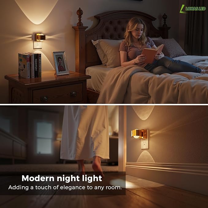 L LOHAS LED Night Light Projector, Night Lights Plug into Wall Light Sensor - Image 5