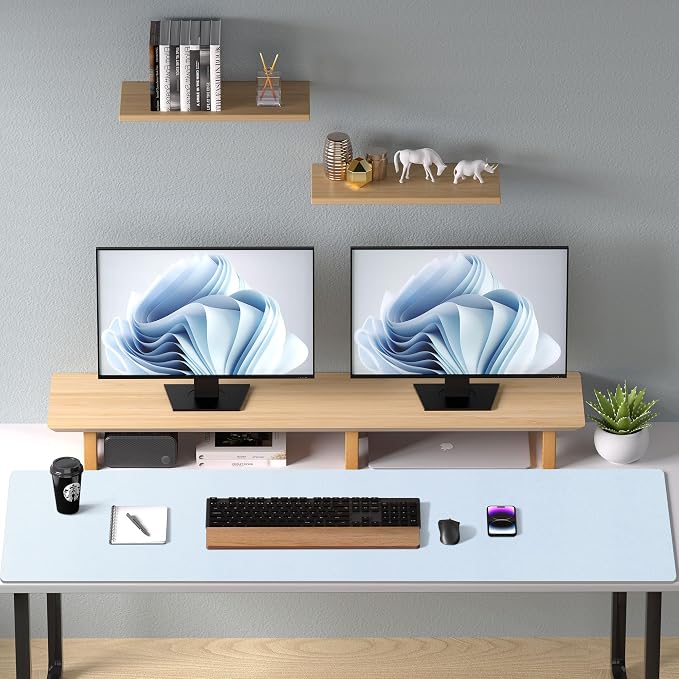 Aothia Leather Desk Pad Protector, Office Desk Mat, Large Mouse Pad, Non-Slip PU Leather Desk Blotter, Laptop Desk Pad, Waterproof Desk Writing Pad for Office and Home (48"x17", Baby Blue) - Image 8