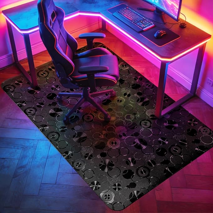 Vicwe Office Chair Mat for Hardwood Floor,36" x 55" Office Chair Mats | Anti-Slip Computer Chair Mat for Gaming Rolling Chair, Desk Chair Mat for Home, Office,Black by Vicwe