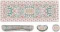 Desk Pad and Keyboard Wrist Rest, Large Mouse Pad + Keyboard Pad+Mouse Wrist Support, Non-Slip Desk Mat Protector for Office, Home 31.5×11.8 Inches Pink Floral by AFUZLE