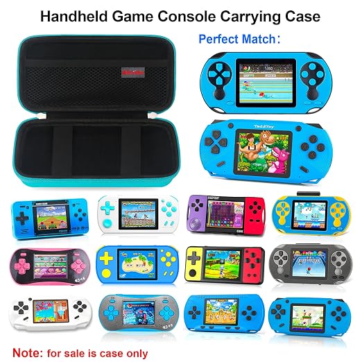 Elonbo Carrying Case for TaddToy/WELLST·G/Beijue/FAMILY POCKET/CCTU/X- JOYKIDS/GREENCREEK/Beico/KAVOYI/GuaiyeyeAP/TEBIYOU Handheld Game Console, Portable Electronic Gaming Player Bag, Green - Image 2