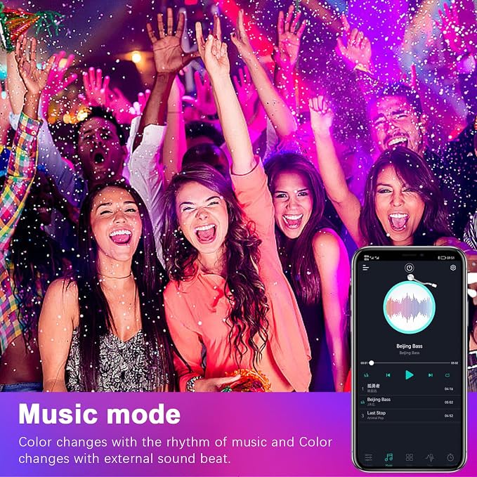 2 Pack 120W Stage Light Bar, RGBCW Smart LED Uplighting, Outdoor Wall Washer, IP66 Waterproof RGB Bar With APP Control, Wash Lights With Timing, DJ Light for Festival, Wedding, Party - Image 4