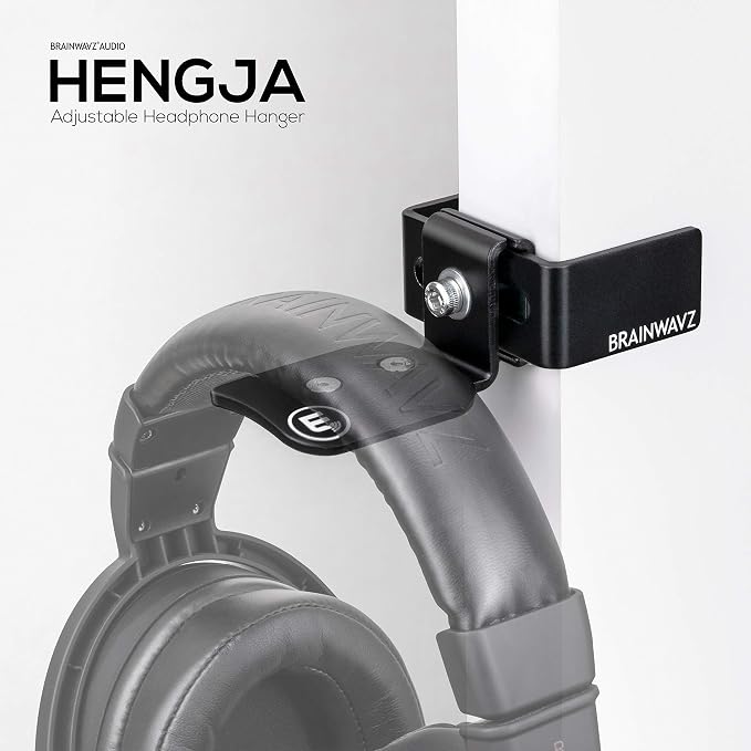 BRAINWAVZ Hengja - The Desk Headphone Stand Hanger Mount, All Metal, Rotatable Mount, PC & Gaming Headset Holder - Image 8