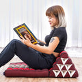 Leewadee 1-Fold Mat with Triangle Cushion – Comfortable TV Pillow, Foldable Mattress with Cushion Made of Eco-Friendly Kapok, 30 x 20 inches, red by Leewadee