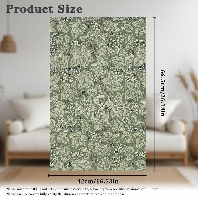 Recliner Chair Headrest Protector Cover 3/Pcs- Easy Install Breathable Polyester, Waterproof & Anti-Slip with Fixing Nails for Office/Home (26x16 Inch) Green Leaf Textured Print - Image 6