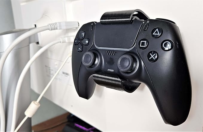 Controller Holder – Under Desk or Wall Mount Compatible with PS5 DualSense and Xbox Controllers | Quick Snap-in Design | Made in USA - Image 2