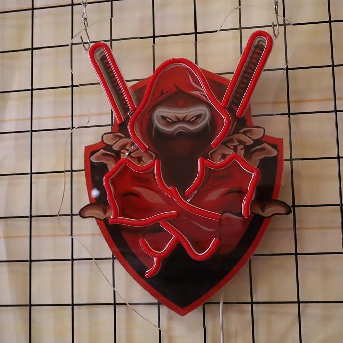 Red Ninja Led Neon Sign Light Pop art Neon Sign Led Light Up Sign Room Wall Decor Man Gaming Room, Kids Room, Bar Decoration, Birthday Party Gifts - Image 4