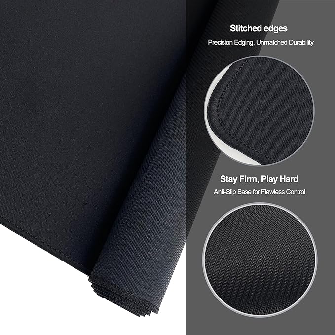 XL Gaming Mouse Pad 27.5x11.8IN Professional Large Gaming Mouse Pad & Computer Game Mouse Mat-70x30 blackus - Image 2