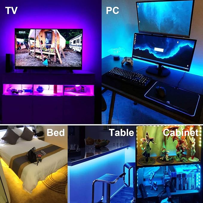 Maylit 8.2 Ft RGB TV LED Backlight for 40-60 Inch Tvs - Image 6