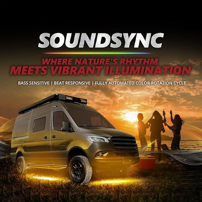 OPT7 Aura Pro RGB Aluminum RV Underglow Lights with App & Remote Control - Image 5