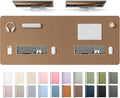 YSAGi Leather Desk Protector, Office Mat, Large Mouse Mat, Non-Slip PU Leather Blotter, Laptop Desk Mat, Waterproof Writing Pad for Office and Home(Shiny Bronze, 63" x 24") by YSAGi