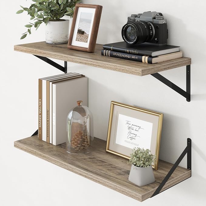 Axeman 12 Inch Deep Grey Floating Shelves 30 Inches Long by Axeman
