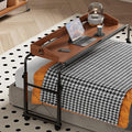 Overbed Table with Wheels, Adjustable Queen & King Bed Desk, Oaken by DAPOTUGI