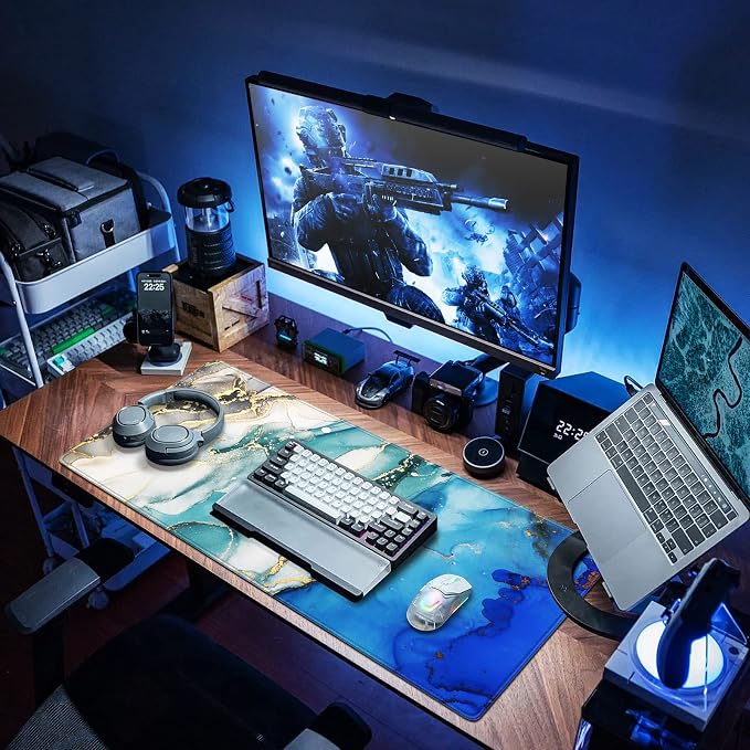 Canjoy Gaming Mouse Pad, 31.5x15.7in Large Mouse Pads for Desk Keyboard Pad | Desk Mat for Keyboard and Mouse Computer Big Full Size Desk Pad with Non-Slip Rubber Base and Stitched Edge for Home Office - Image 7
