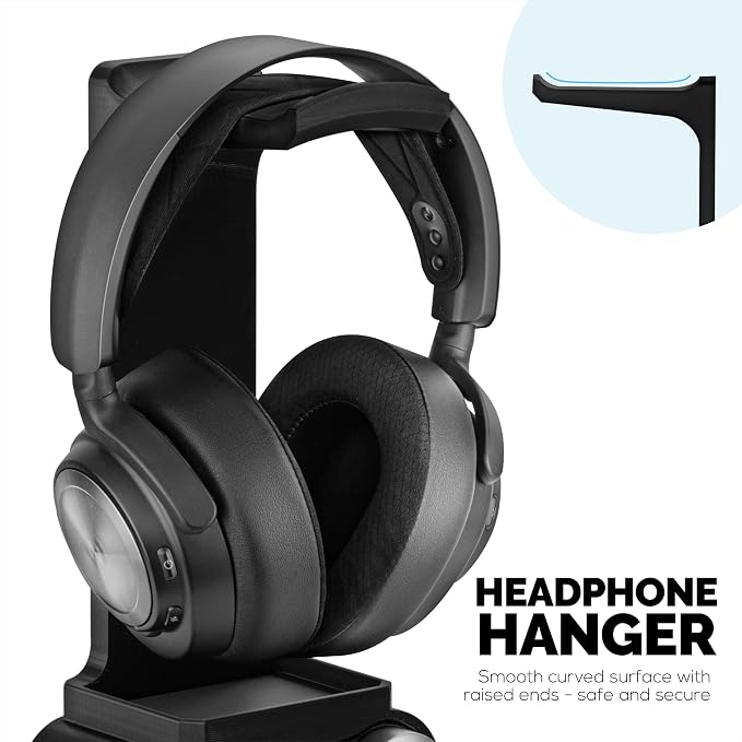BRAINWAVZ Headphone Stand Designed for Steelseries Arctis Nova Pro, Elite and Pro Omni Wireless Headsets with Dock for the Wireless Base Station (HPS01) - Image 8