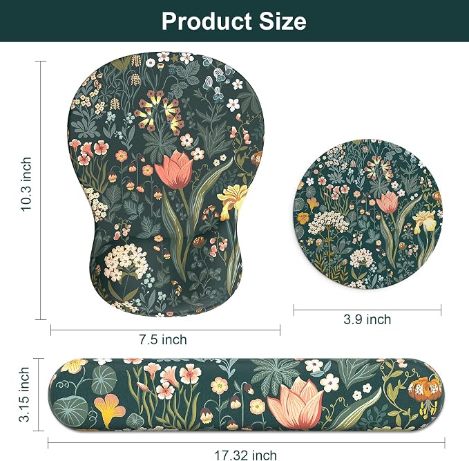 Ergonomic Mouse Pad with Wrist Rest and Keyboard Wrist Rest, Gel Mousepad - Image 7