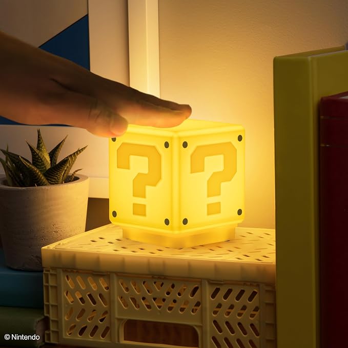 Paladone Super Mario Mini Question Block Light - Officially Licensed Super Mario Bros. Merchandise, Bedroom or Game Room Decor, Retro Gamer Gift, Battery Powered - Image 2