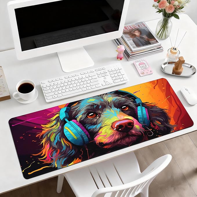 Gaming Mouse Pad, Desk Mat for Keyboard and Mouse, Large Mouse Pad for Desk, Computer Mousepad - Image 2