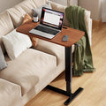 Foldable Overbed Table with Wheels, Pneumatic Adjustable Desk by Hovadova