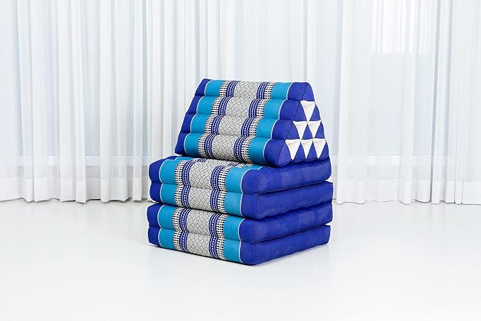 Leewadee Thai Foldable Floor Mat 89 x 20 inches Kapok with Backrest | Floor & lounge cushion for relaxing, reading & TV - for meditation & yoga, firm & stable - Image 5