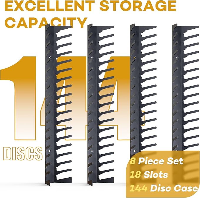 Funturbo Video Game Storage Wall Mount Game Case Holder, Metal Wall Mounted Media Storage Shelves for PS, Xbox, Switch Game Organizer (8-Pack) - Image 2